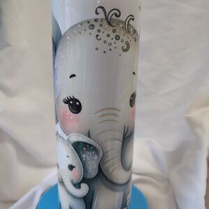 Mama and baby elephant 20 oz tumbler